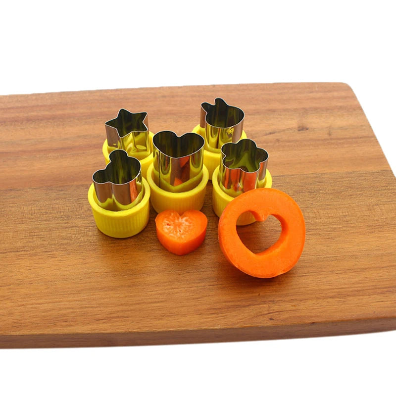 1set Multi-Style Vegetables Cookie Cutter Embossing Mould Cook