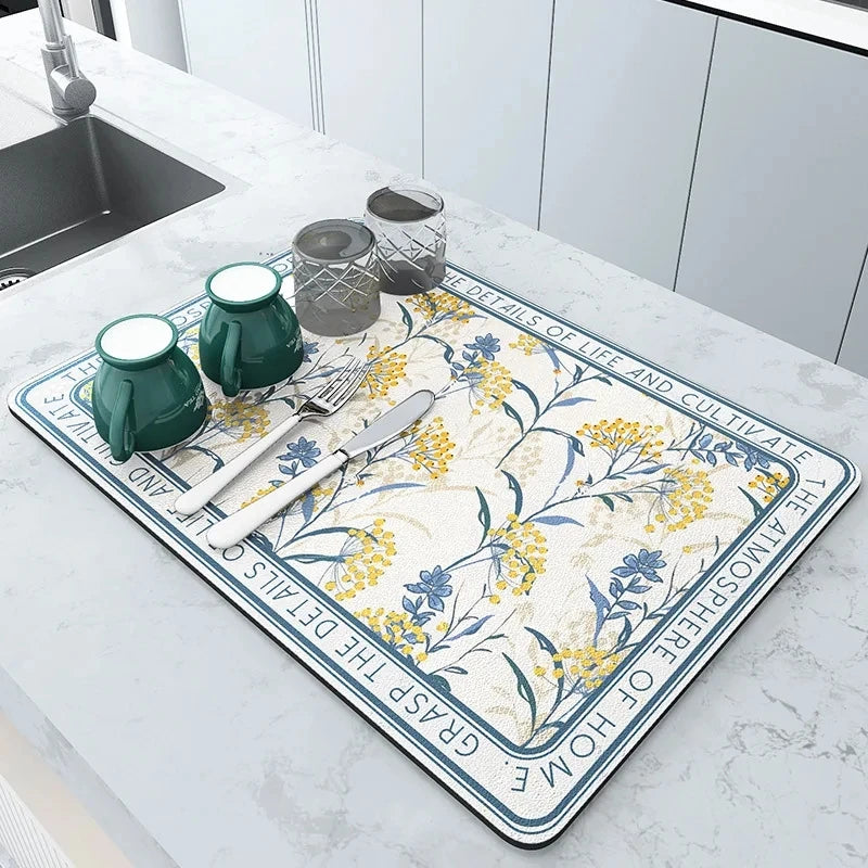 Super Absorbent Drying Mat Anti-Slip Heat-Insulating Placemat