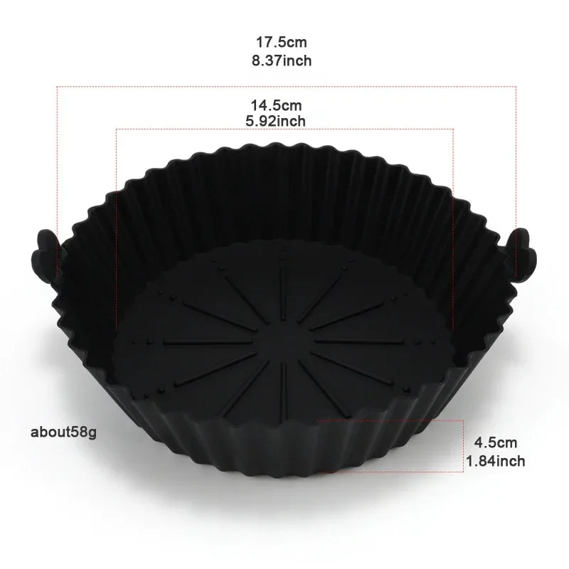 Silicone Air Fryer Baking Tray Reusable Baking Basket