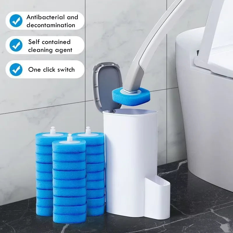 Wall-Mounted Disposable Toilet Brush Cleaner 8/16/24pcs Brush