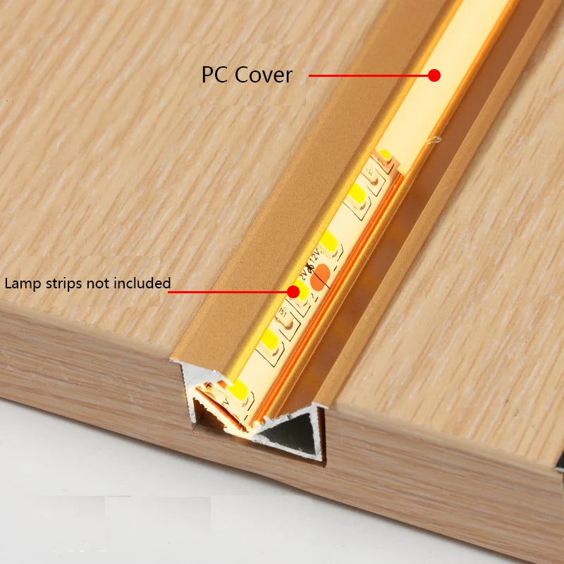 Aluminum Profile Bar Light Led Recessed Hidden 45degree