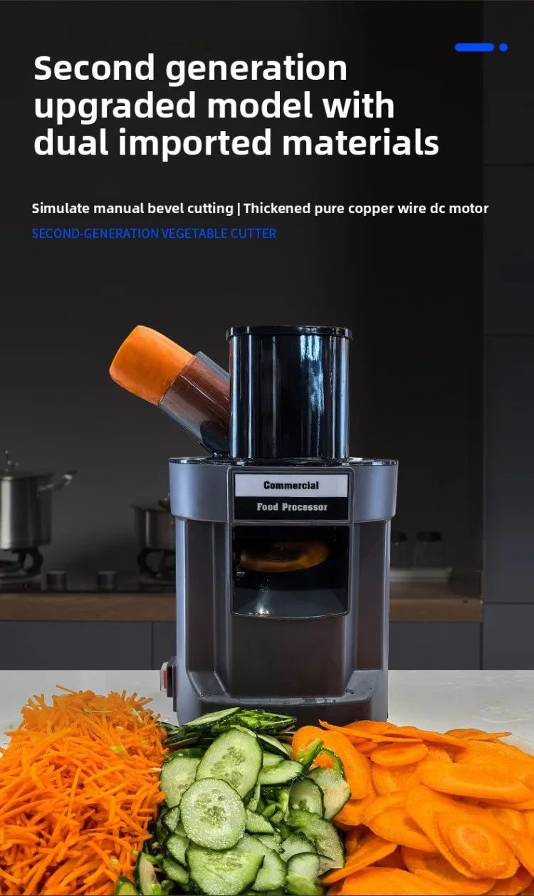 In Dual-Feed Electric Food Chopper Automatic Potato Dicer
