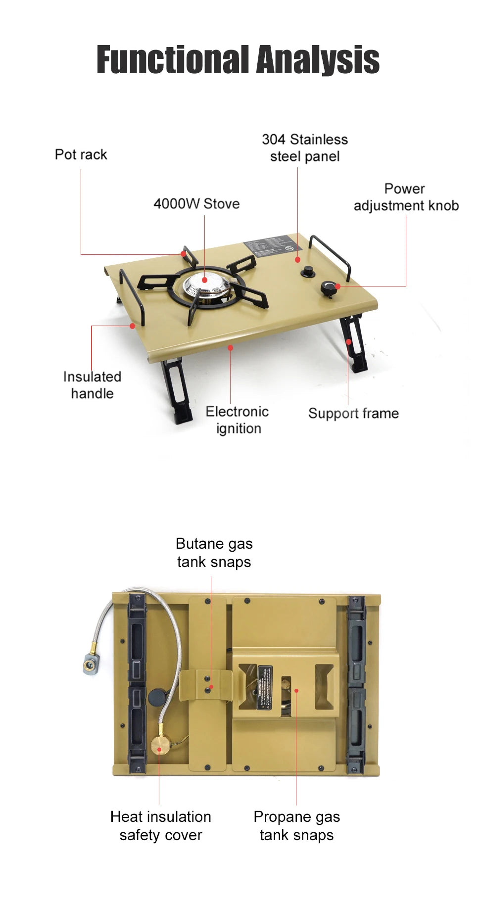 Westtune Igt Gas Stove Burner Strong Fire Heater