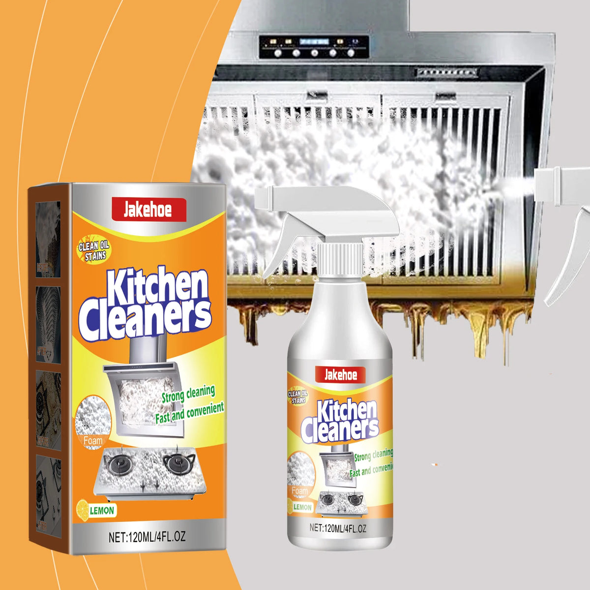 Foam Cleaner Powerful Dissolving Removing Stubborn Oil Stains
