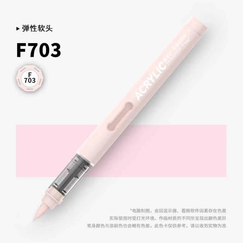 120/1 Colors Direct-Liquid Acrylic Brush Markers Pen Waterproof
