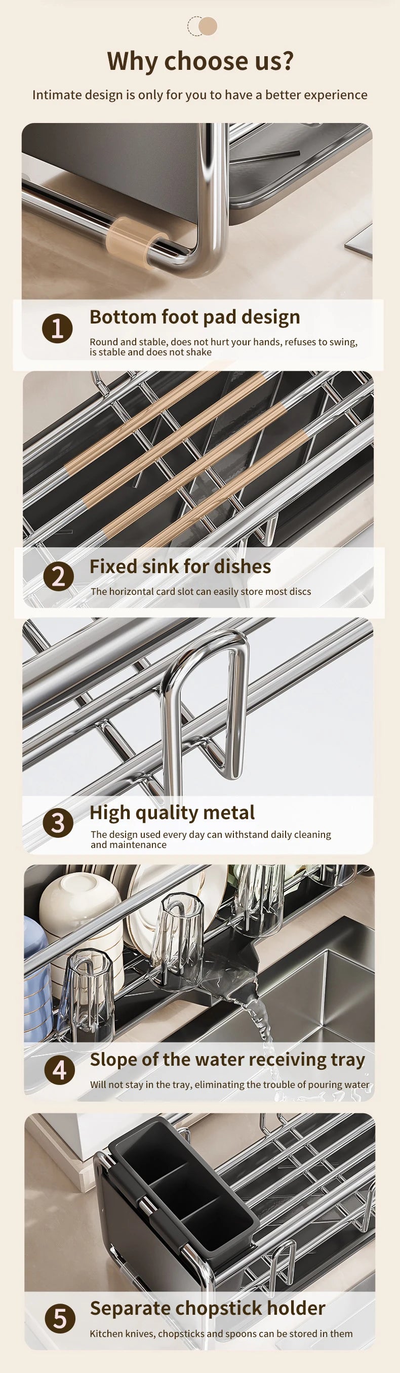 Dish Drying Rack Bowl Drainer Over Sink Drainer