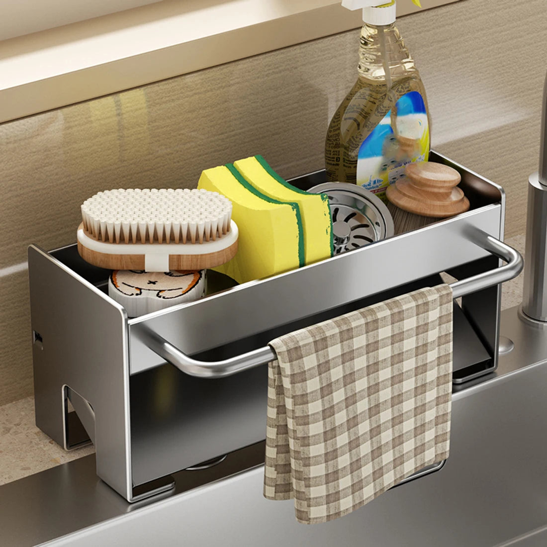 Sink Stand Sponge Holder Dish Drainer Organizers Storage