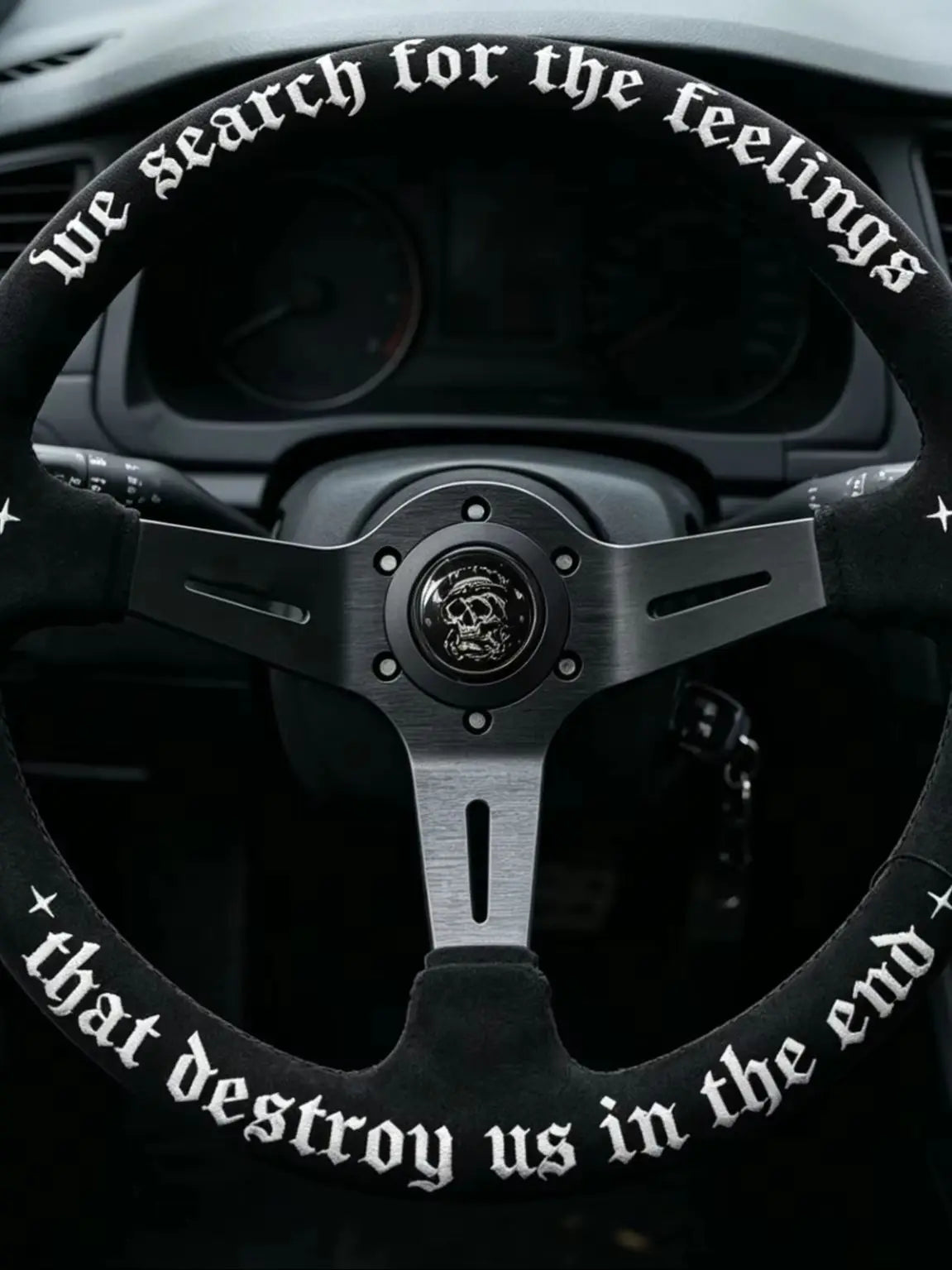 350mm Sports Classic Steering Wheel Holes Black Spoke
