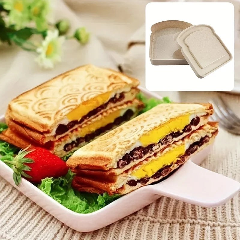 1/3pcs Reusable Bento Sandwich Box Lid Microwave Safe