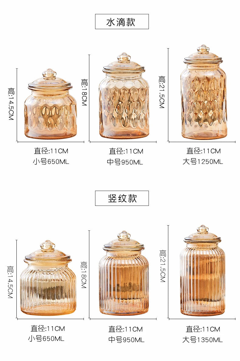 Glass Airtight Jars Food Grade Storage Box Storage