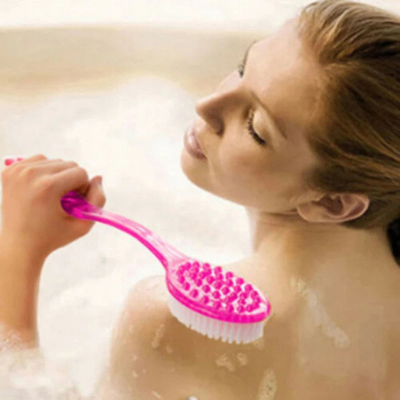 1pc Long Handle Bath Brush Soft Hair Bath