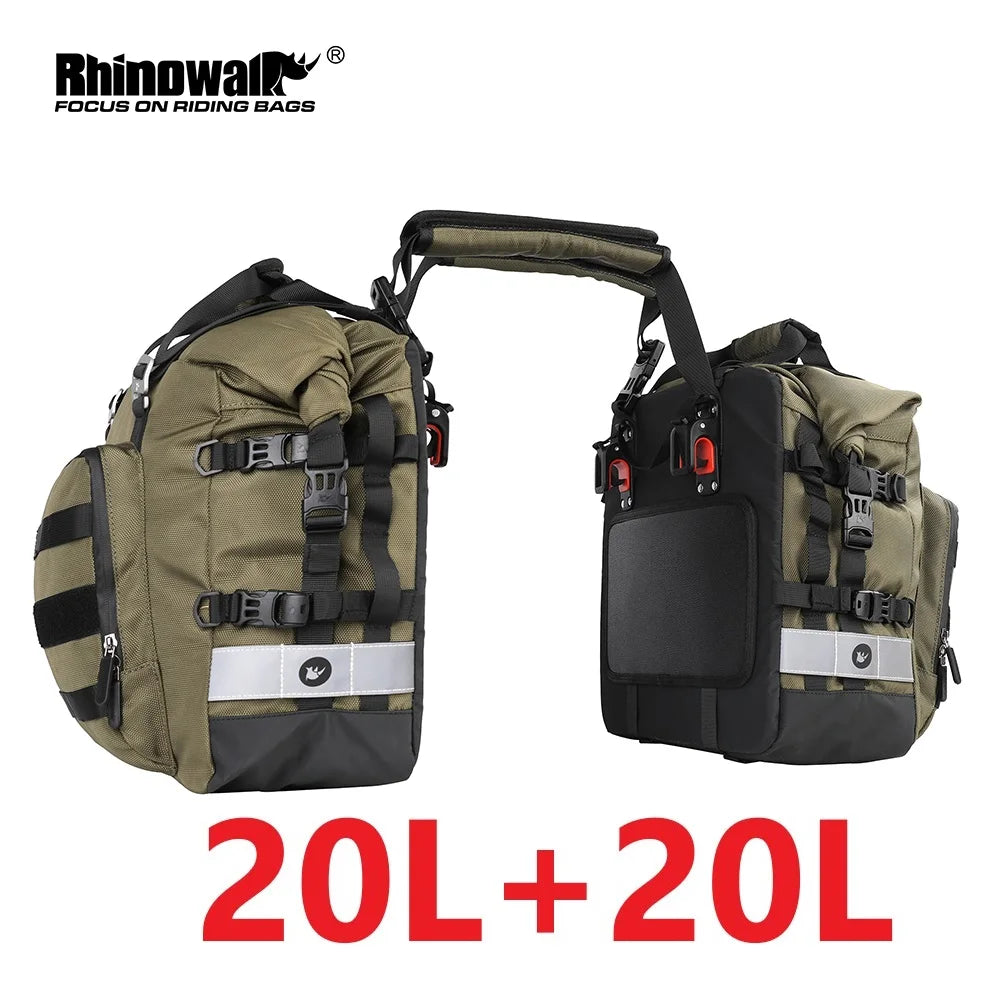 Rhinowalk 2pcs Motorcycle Saddle Bag Motor Bag 3d