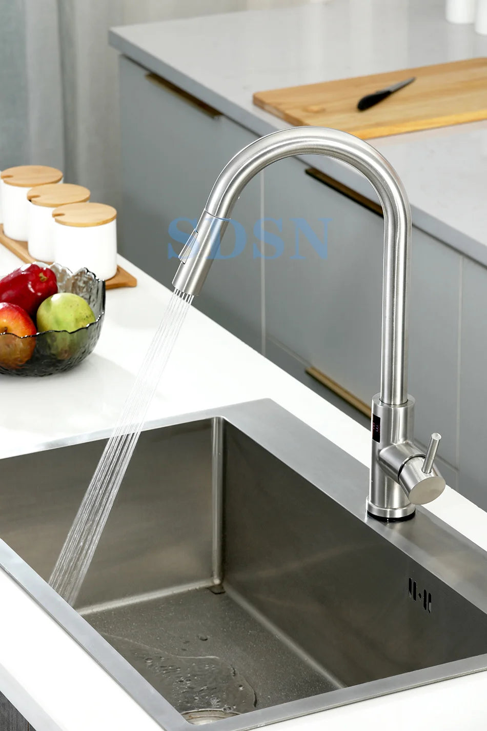 Digital Touch On Faucet 304 Stainless Steel Cold