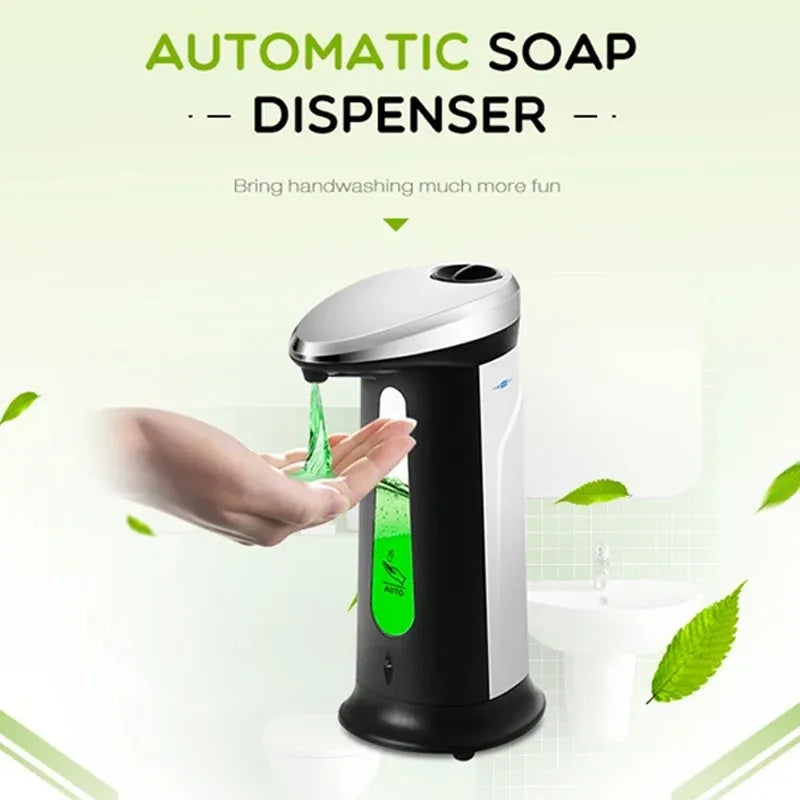 Touchless Automatic Liquid Soap Dispenser 400ml Hands-Free Sensor