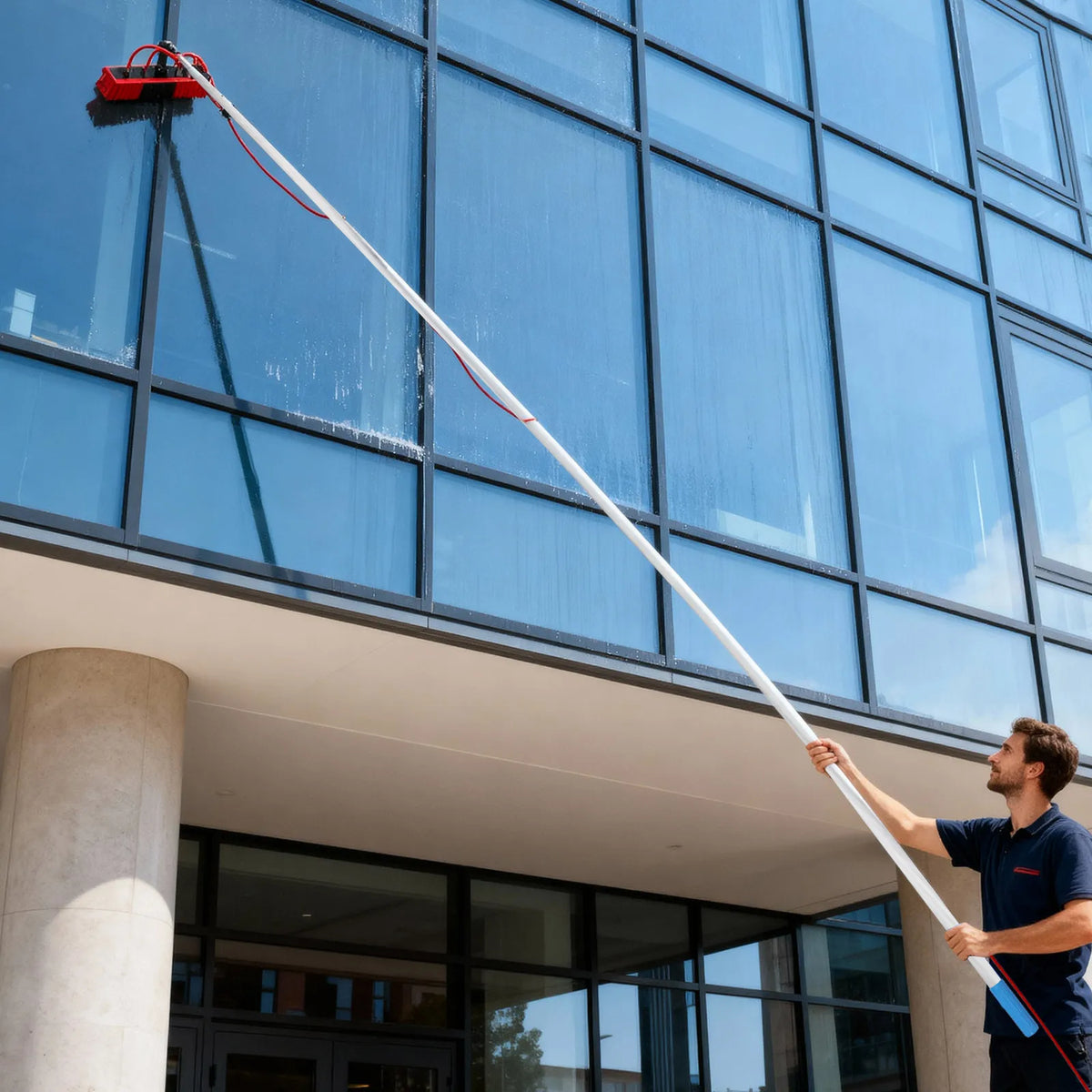 Window Cleaning System Cleaning Brush & Pole Cleaning