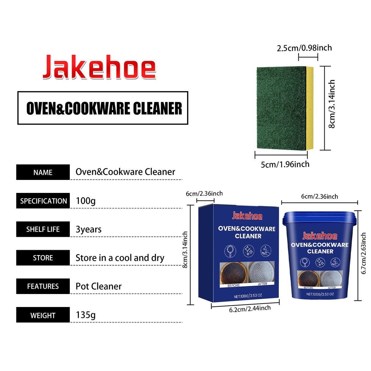 Powerful Stainless Steel Cleaner Paste Remove Burnt Black
