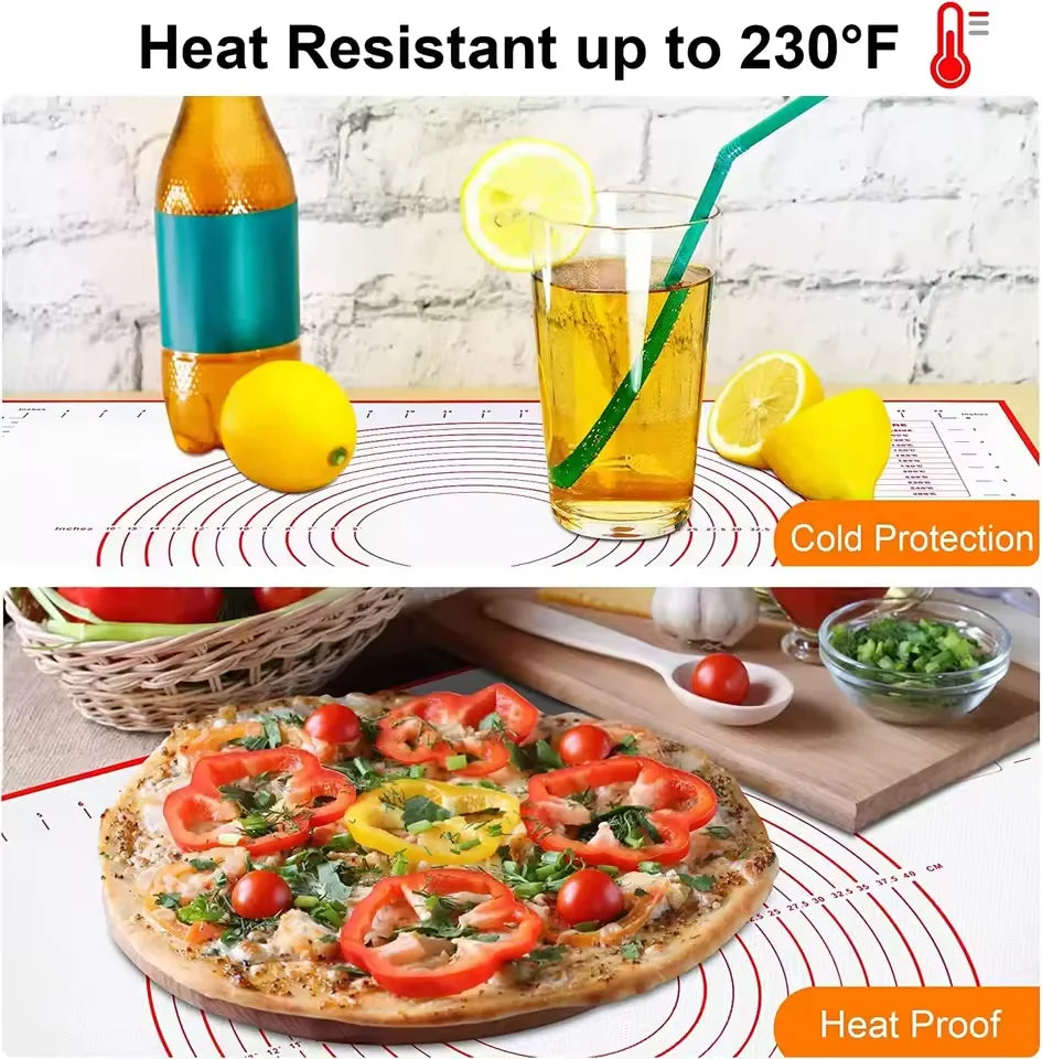 Silicone Baking Pastry Mat Non Slip Nonstick Rolling