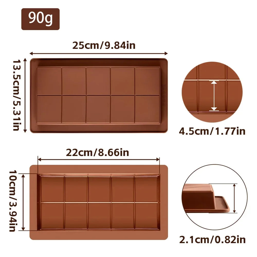 Food Grade Silicone Chocolate Mold Bar Pods Max