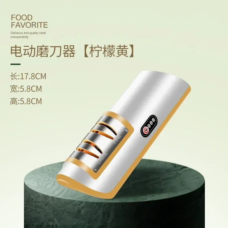 Usb Electric Knife Sharpener Automatic Adjustable Rechargable