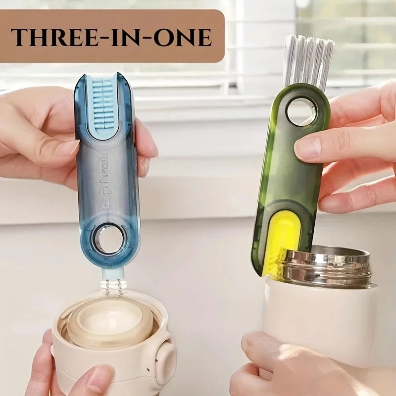 1pcs Cleaning Brush Three In One Cup Brush