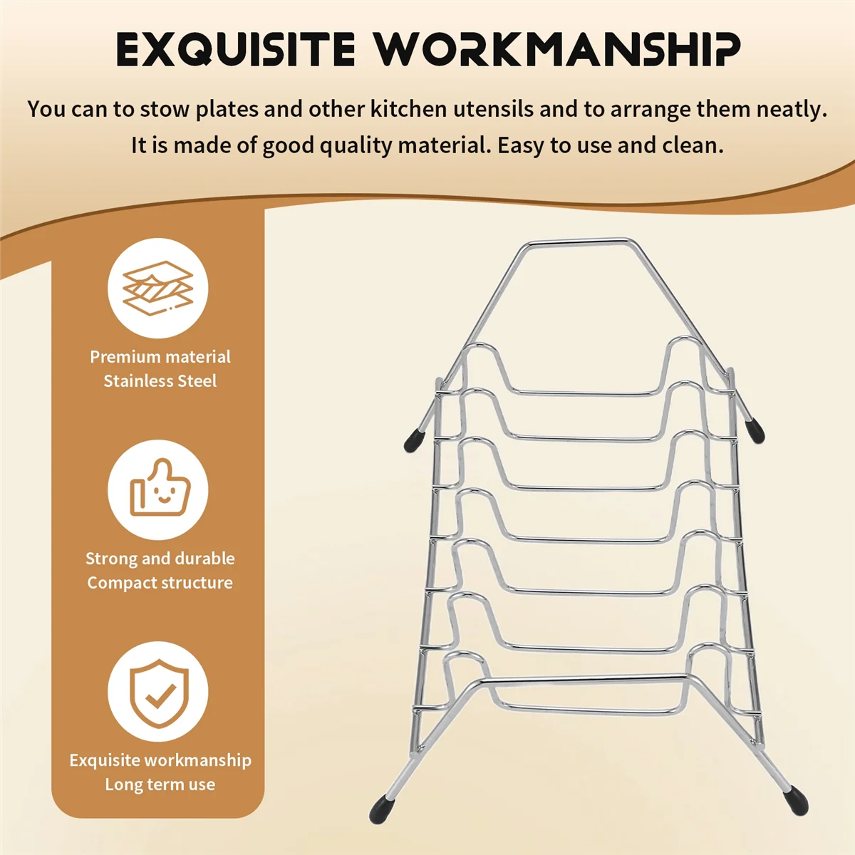 Pqwn Dish Drying Rack Dishes Rack & Plate