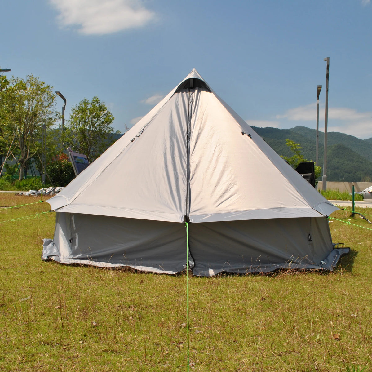 Person Large Pyramid Tent Four Seasons Camping Chimney