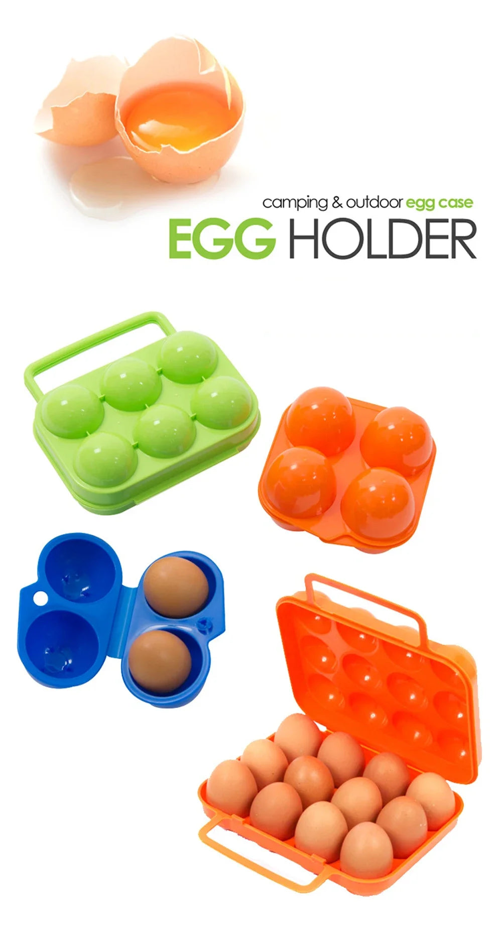 2/4/6/12 Grid Egg Storage Box Egg Holder Container