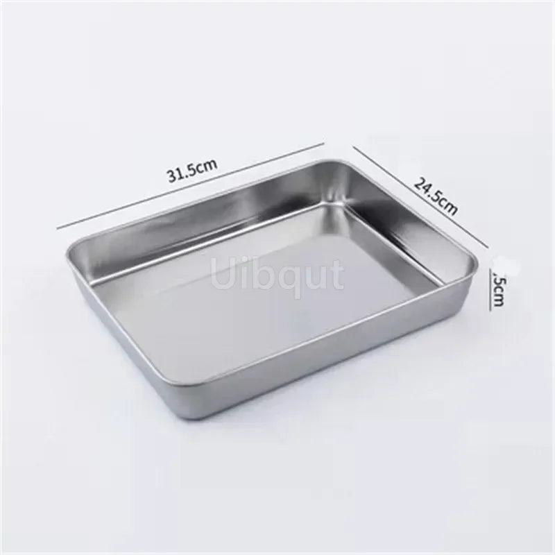 304 Stainless Steel Baking Tray Plate Bbq Tray