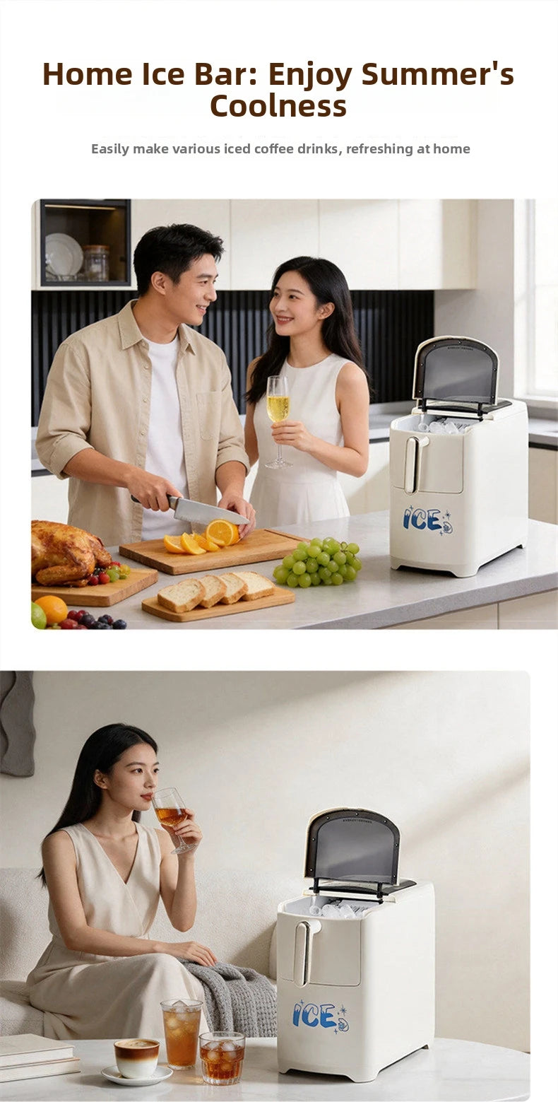 Mini Ice Maker Machine Dorm Student Automatic Ice