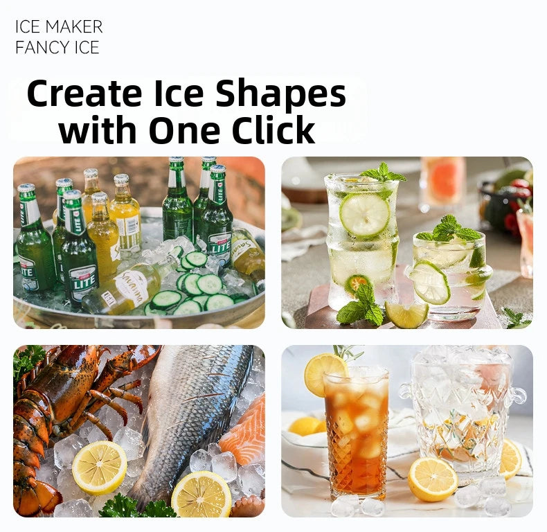 15kg/Day Automatic Ice Maker Machine Compact Home/Dorm/Outdoor