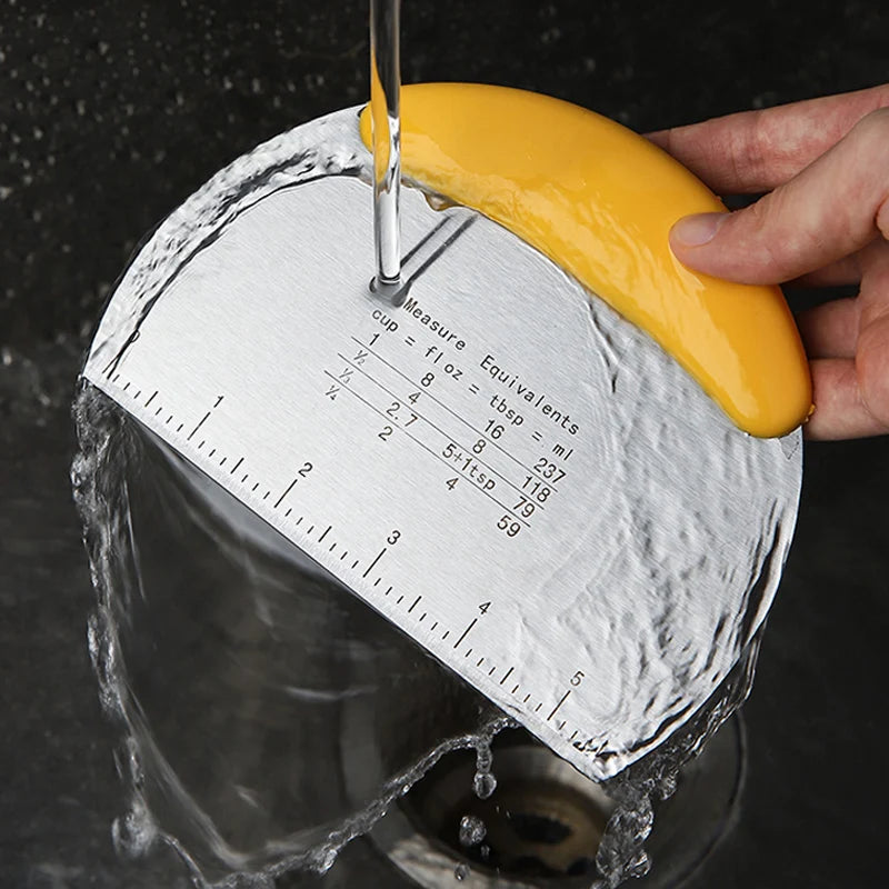 Dough Scraper Stainless Steel Pastry Dough Cutter Semicircular