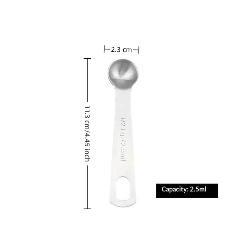 Stainless Steel Measuring Spoon 1/5/6 Scale Measuring Ruler