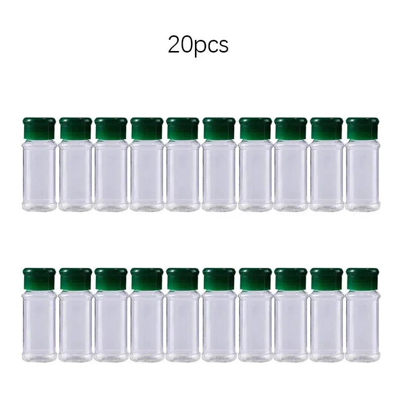 5-20pcs 100ml Plastic Jars Spices Salt Pepper Shakers
