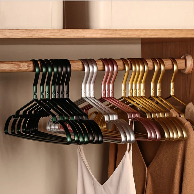10pcs Matte Gold Hanger Clothes Horse Aluminum Alloy