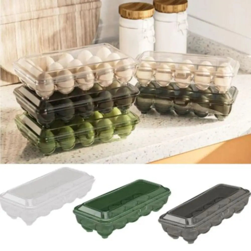 10/15 Grids Egg Box Anti-Fall Eggs Case Transparent