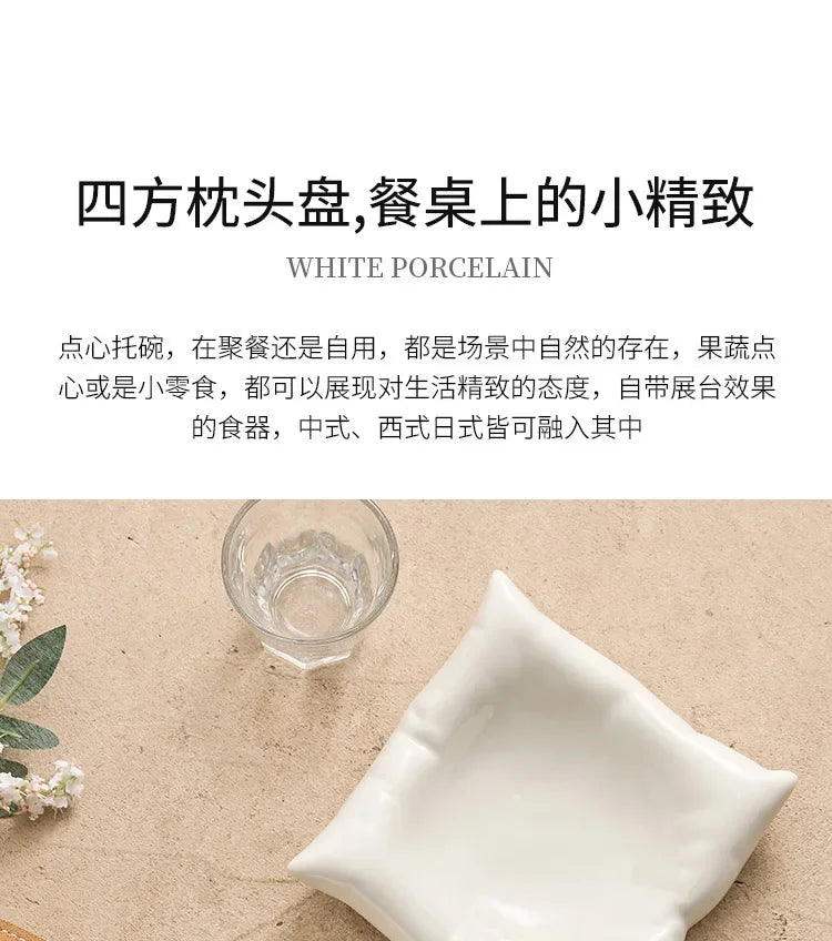 Dehua Ceramic Plates Dishes Creative Hotel Restaurant Tableware