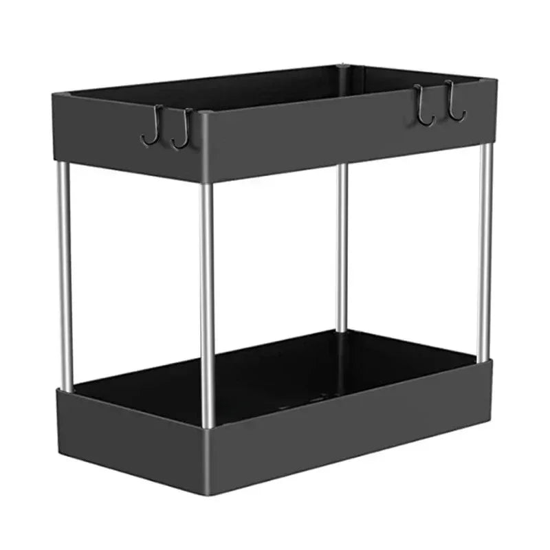 1/2 Under Sink Storage Organizer Tier Drawer Multipurpose