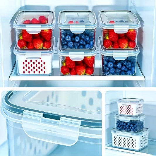 4pcs/Set Leak-Proof Food Storage Containers-Airtight Stackable