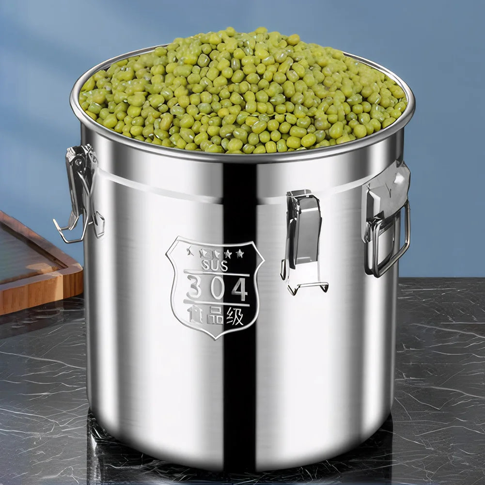 6/12/21/33l 304 Stainless Steel Food Storage Container Canister