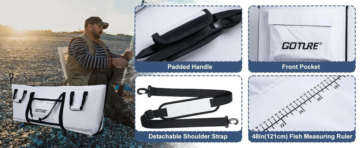 Goture Insulate Fishing Cooler Bag Waterproof 500d Pvc
