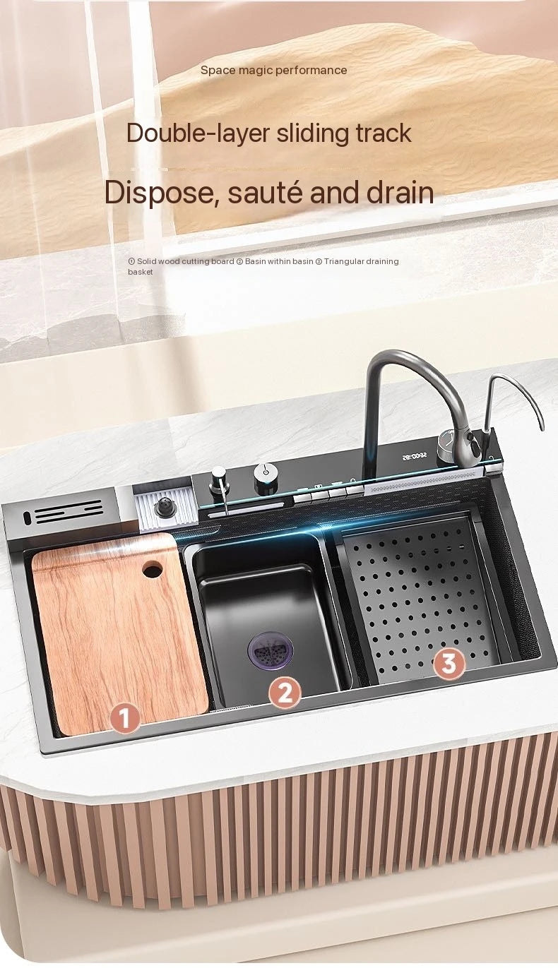 Integrated Waterfall Sink Honeycomb Technology Large Digitial