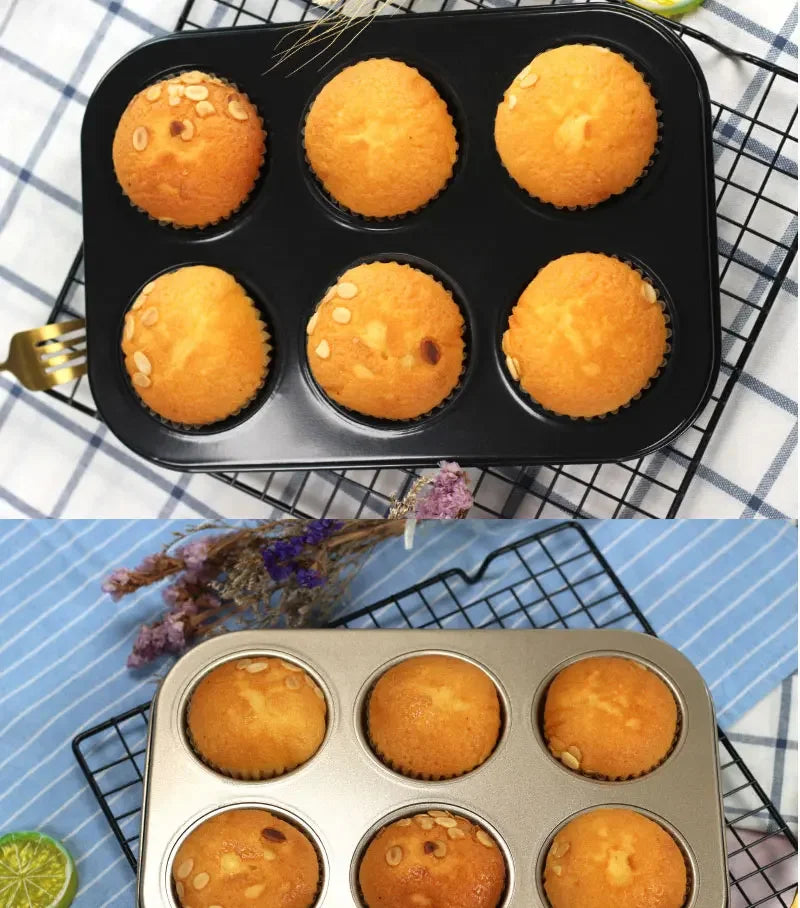 6/12 Holes Cake Baking Pan Bakeware Muffin Cupcake