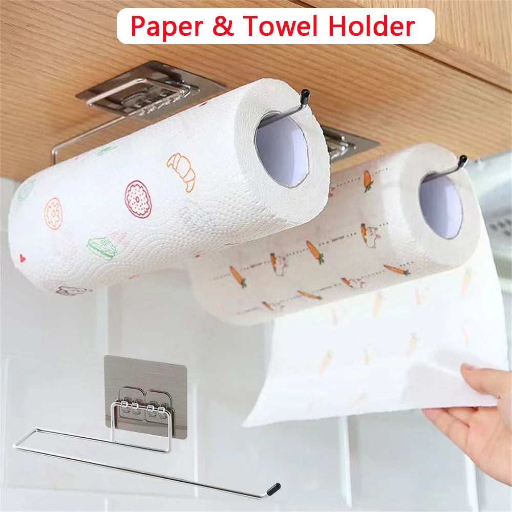 Hanging Paper Roll Towel Holder Bathroom Toilet Storage