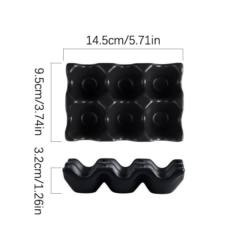 Grid Ceramic Egg Storage Rack Non Slip Shockproof