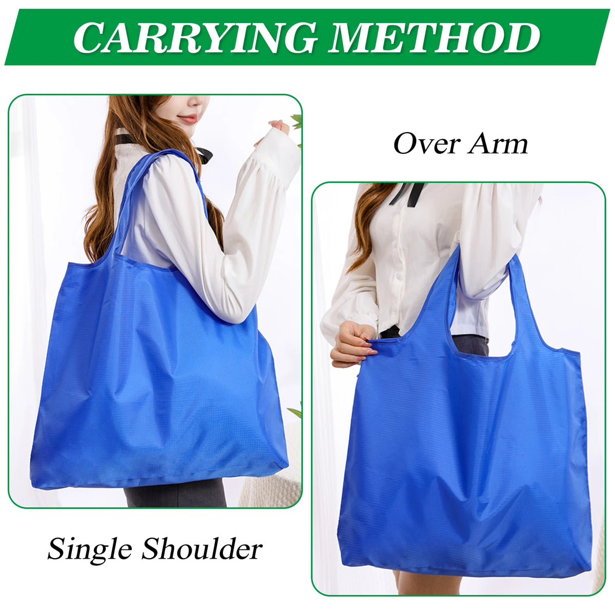 Reusable Grocery Bags Foldable Shopping Bags Machine Washable