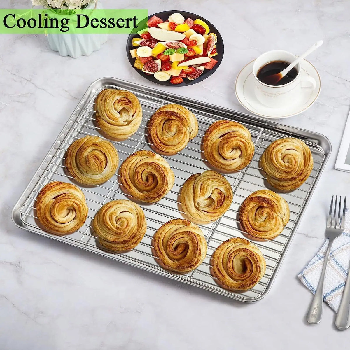 Large Size Stainless Steel Baking Tray Cooling Rack