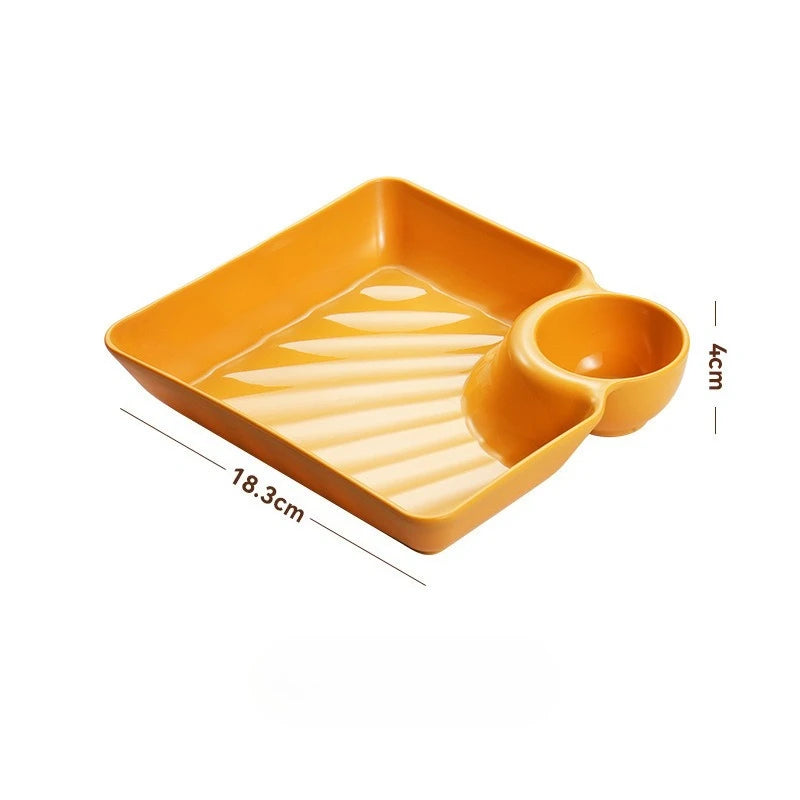 Chip Dip Serving Platter Plastic Dumpling Plates Sauce