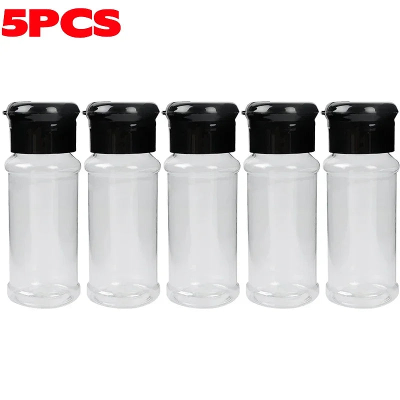 Clear Spices Bottle Salt Pepper Shakers Plastic Barbecue