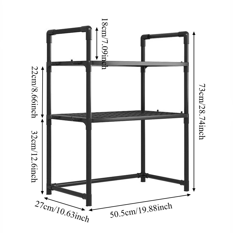 Multi-Purpose Storage Rack - Thickened Adjustable Shelf Microwave