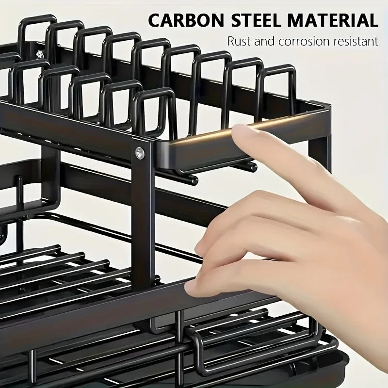 2-Tier Dish Drying Rack Large Durable Rust-Proof 2-Tier